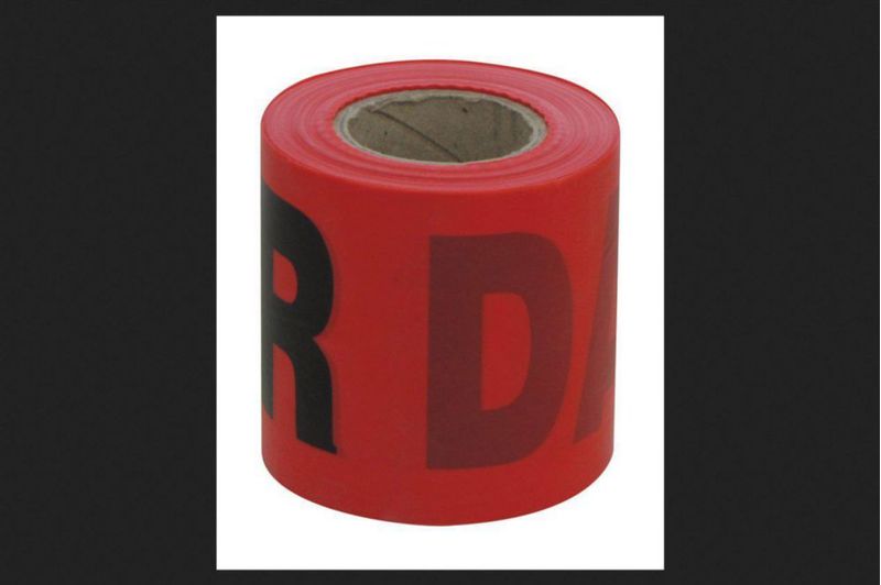 Cinta de Barricada C.H. Hanson PELIGRO 76 cm × 60 m × 005 mm (rojo)