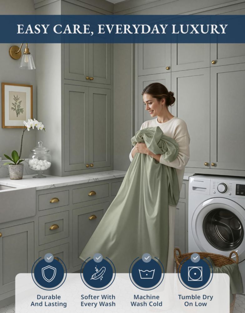 Sábanas LANE LINEN Twin XL de Algodón Egipcio Satén