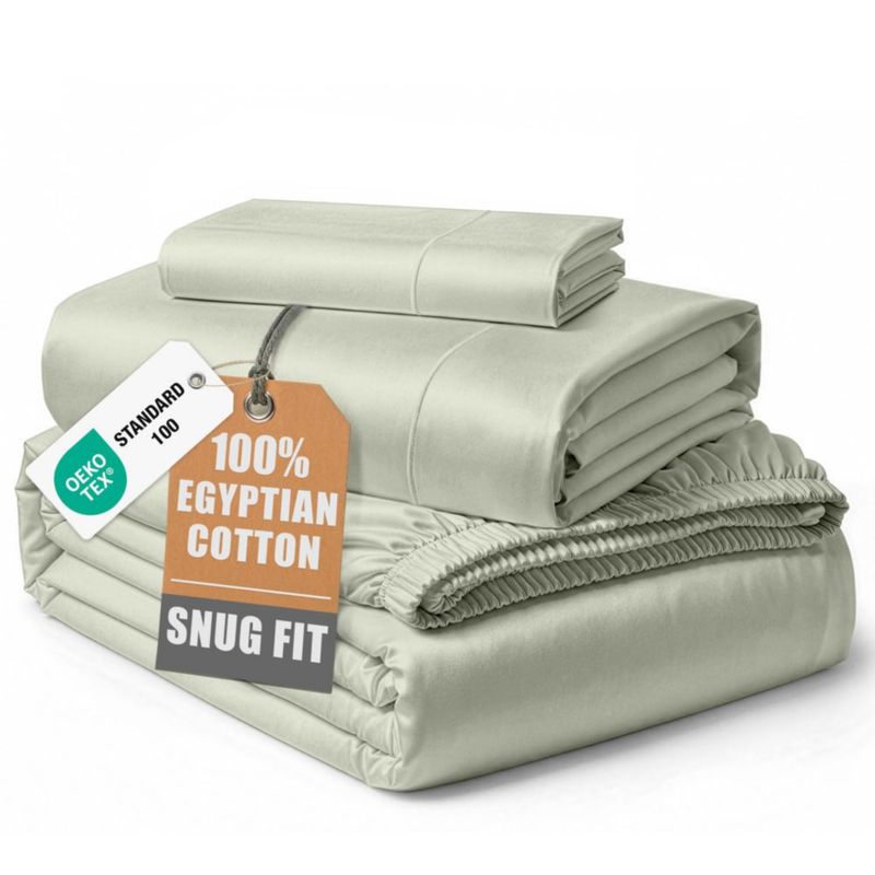 Sábanas LANE LINEN Twin XL de Algodón Egipcio Satén