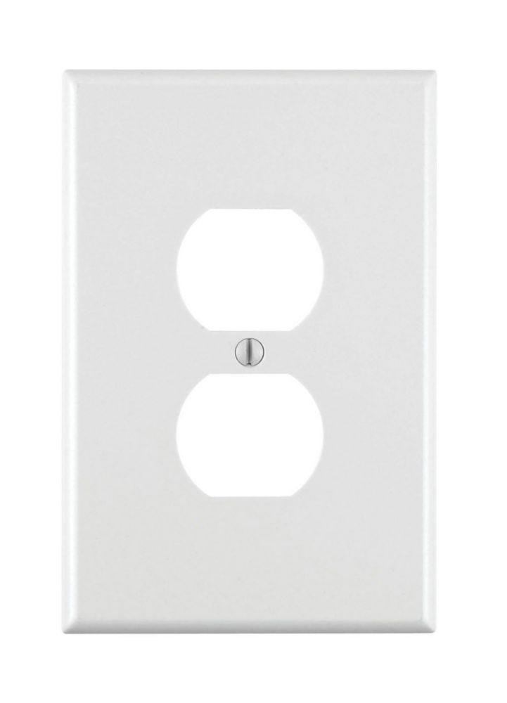 Placa de pared Leviton dúplex de 1 gang color blanco modelo 88103