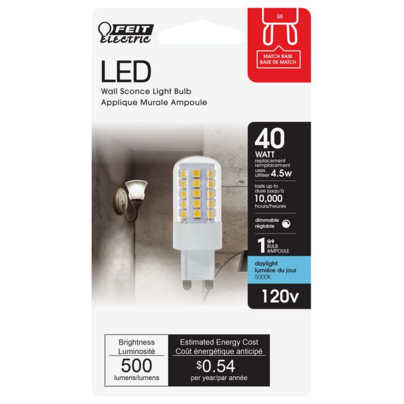 Bombilla LED Feit Electric G9 equivalente a 40W regulable