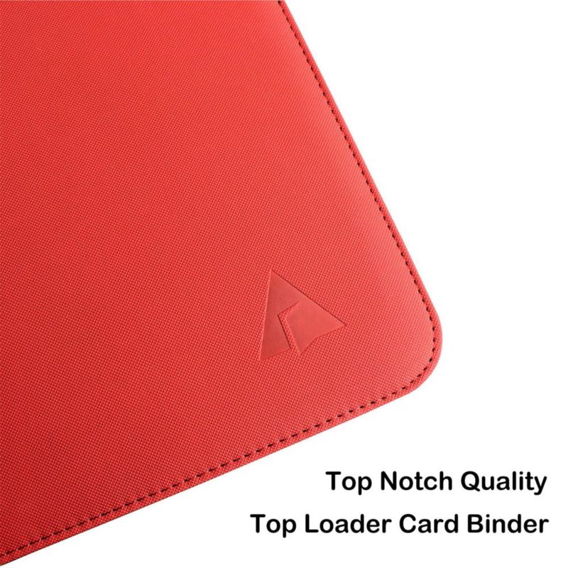 Carpeta de anillas Alteagle 504 Toploader roja para cartas 3"x4"