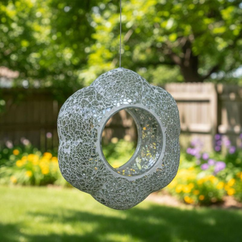 Comedero para Pájaros Sunnydaze Decor 25 cm Vidrio Mosaico