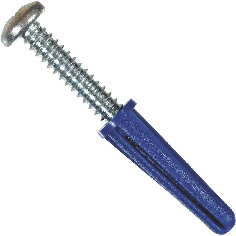 Tacos de plástico Hillman 2 cm azul 6 piezas 22 kg