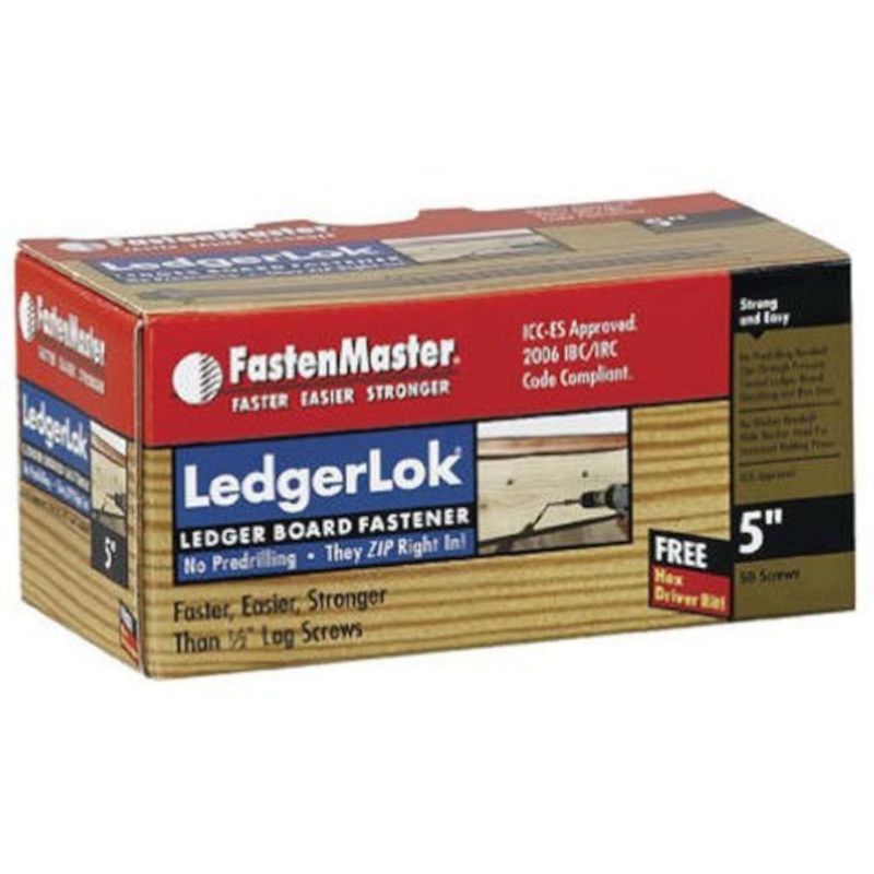 Tornillos FASTENMASTER FML005-50 LedgerLok de 5 pulgadas y 50 unidades