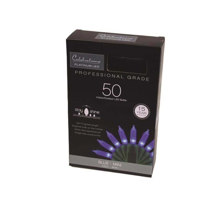 Cadena de luces Celebrations T5 50 LED color azul 78 m