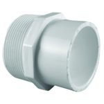 Adaptador Charlotte Pipe SCH 40 PVC 3/4 pulgadas x 1 pulgada blanco