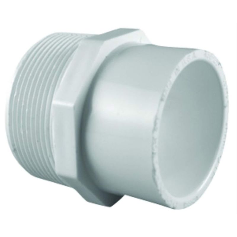 Adaptador Charlotte Pipe SCH 40 PVC 3/4 pulgadas x 1 pulgada blanco