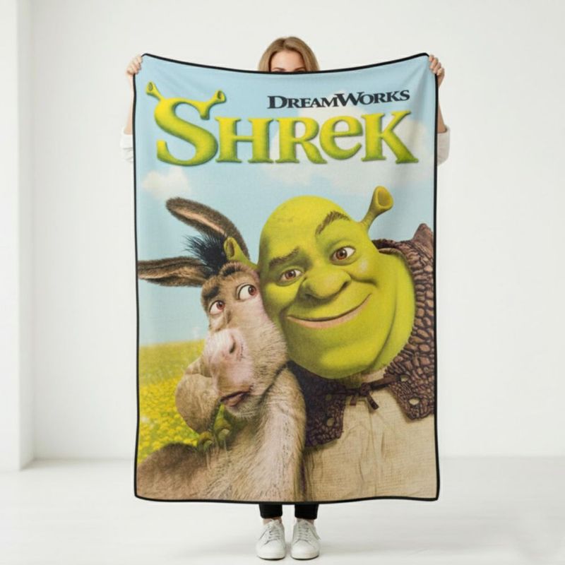 Manta Silver Buffalo 114x152 cm Shrek y Burro abrazándose