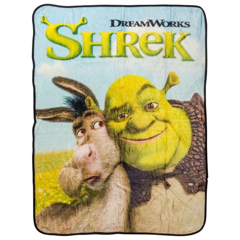 Manta Silver Buffalo 114x152 cm Shrek y Burro abrazándose