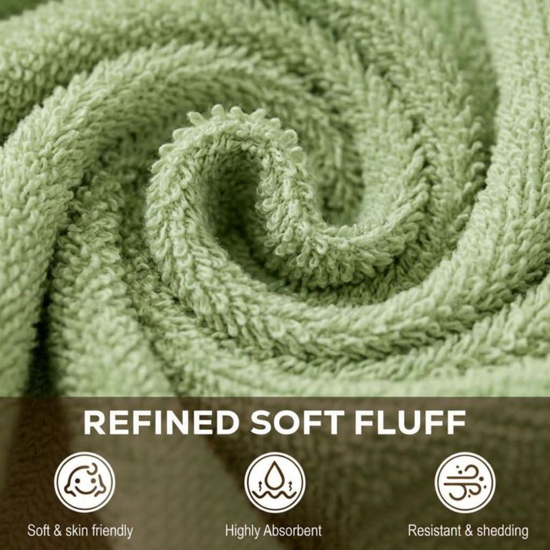 Paños de mano Utopia Towels 30 cm Pack de 12 en verde salvia