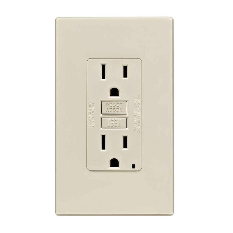 Toma eléctrica Leviton 15A GFCI con prueba automática