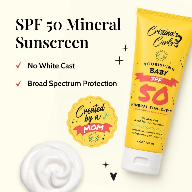 Protector solar mineral Cristina's Curls 120 ml SPF 50
