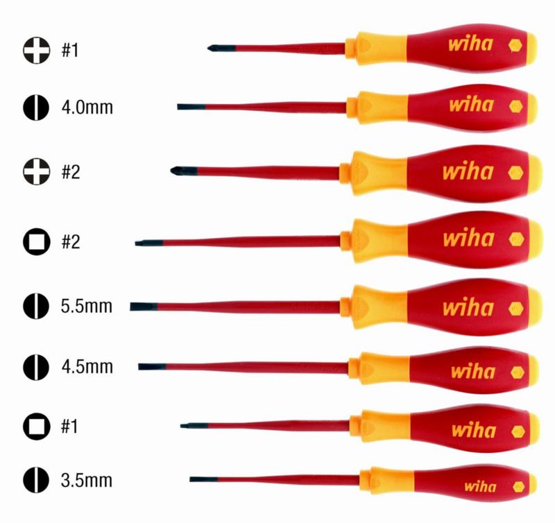 Juego de Destornilladores Aislados SlimLine Wiha 32197 – 8 Piezas