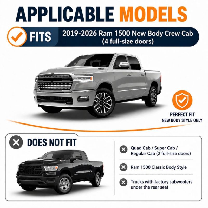 CADDY Abystar Caja de Almacenamiento bajo el Asiento para Ram 1500 2019‑2026