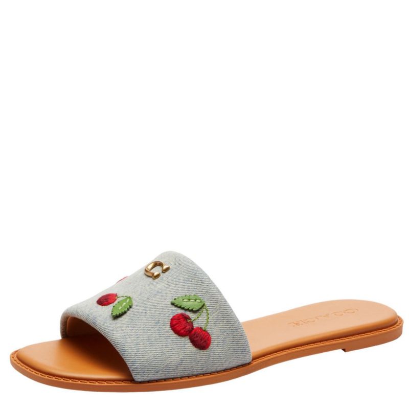 Sandalia Coach Holly Denim Cherries con tacón de 06 cm