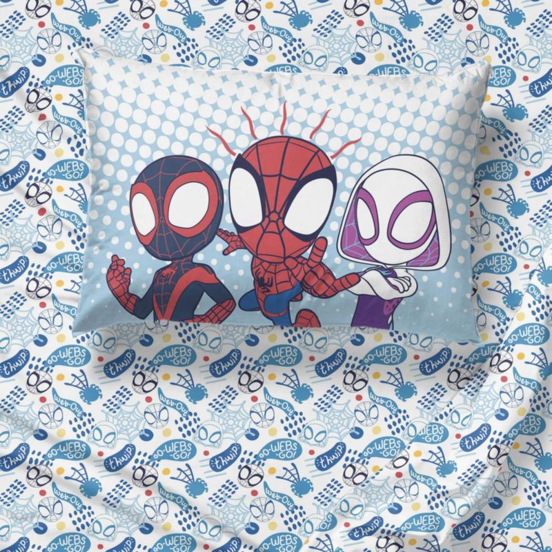 Juego de ropa de cama Jay Franco de 4 piezas azul Spidey & Friends