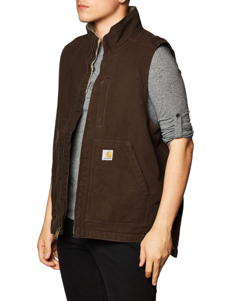 Chaleco Carhartt X-Large Marrón Oscuro con Cuello Simulado