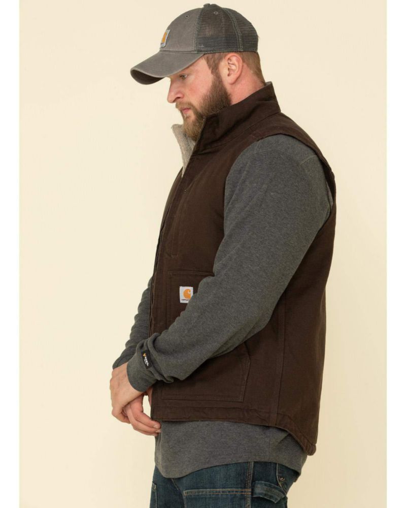 Chaleco Carhartt X-Large Marrón Oscuro con Cuello Simulado