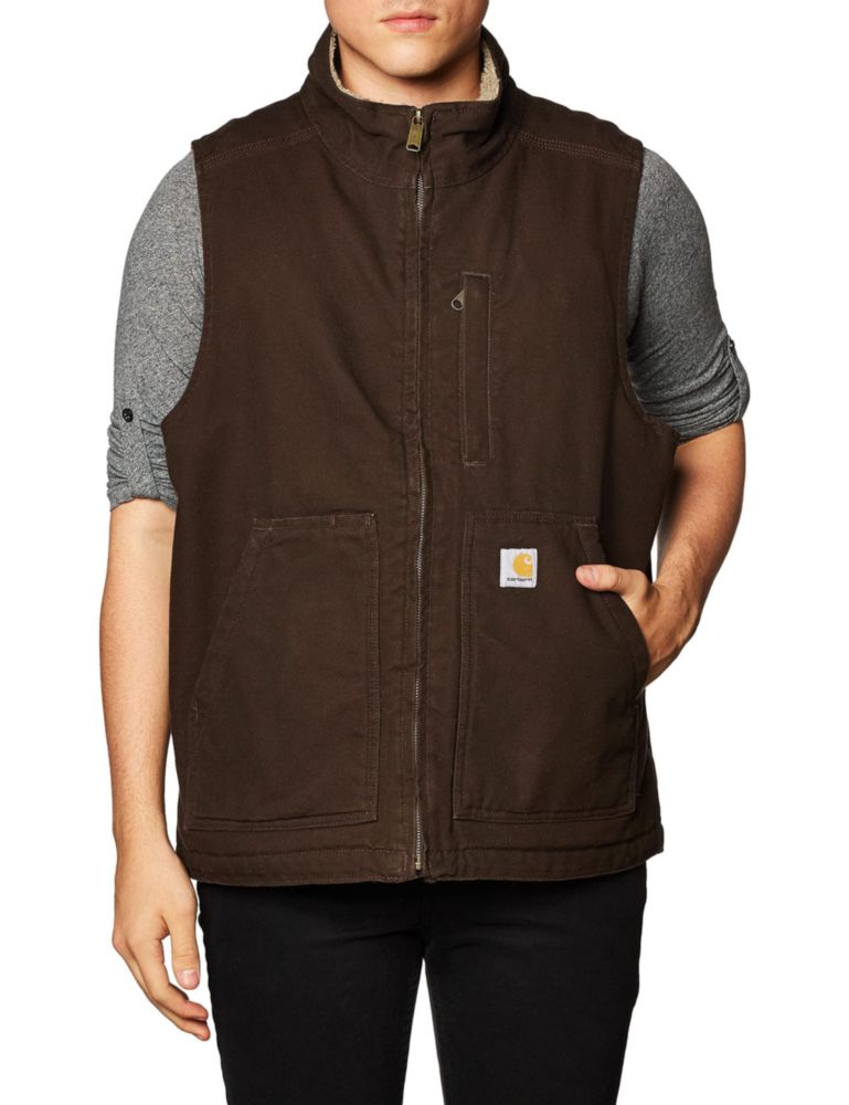 Chaleco Carhartt X-Large Marrón Oscuro con Cuello Simulado