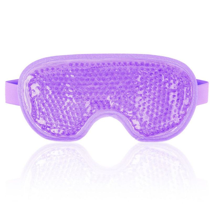 Máscara de Ojos NEWGO de Gel Refrigerante Reutilizable con Peluche Morado