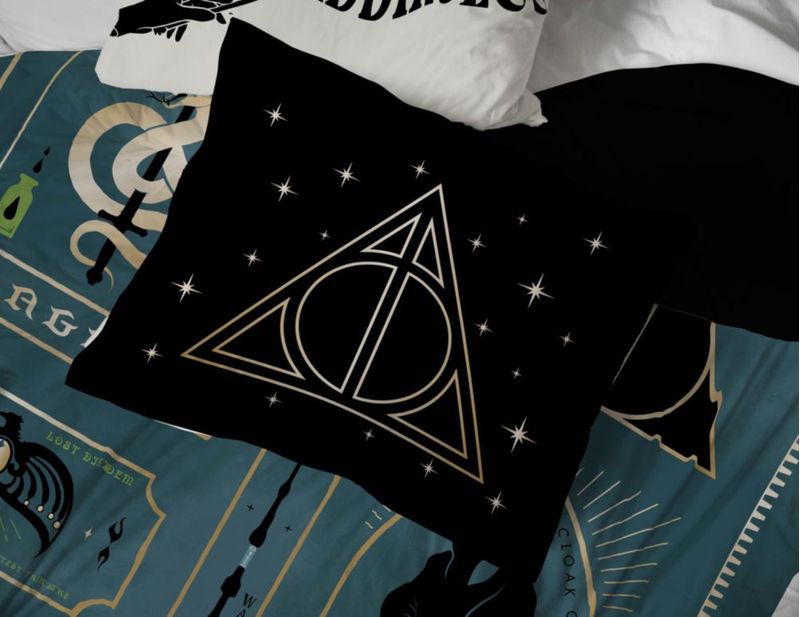 Juego de ropa de cama Harry Potter tamaño Queen de 7 piezas azul - Jay Franco
