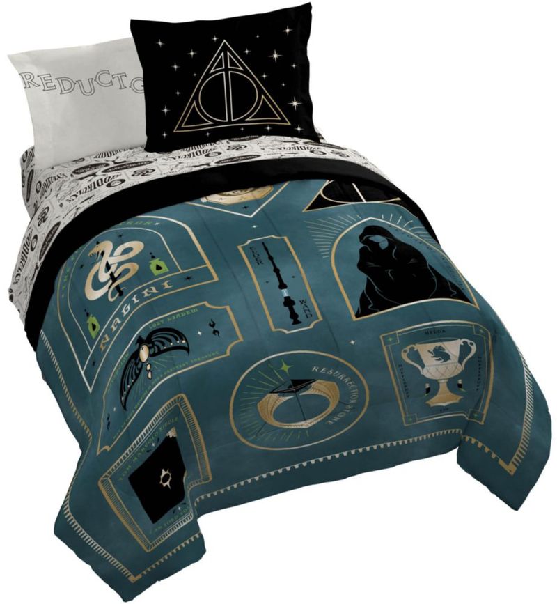 Juego de ropa de cama Harry Potter tamaño Queen de 7 piezas azul - Jay Franco