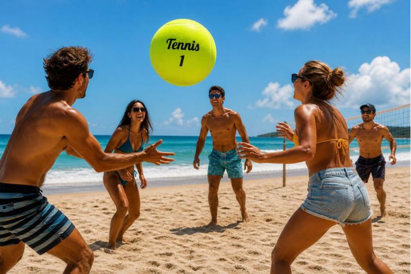 Pelota de Tenis Inflable Verde de 38 cm (15 pulg.) – Vaulted Skulls & Co