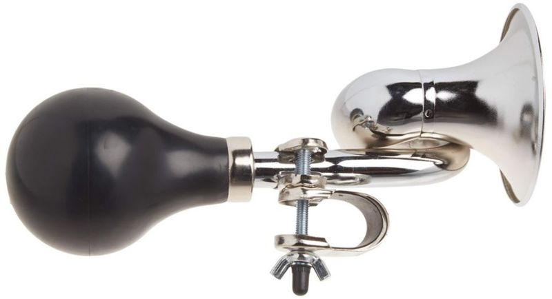 Bocina de vehículo Bell Honker 300 plateada de estilo retro