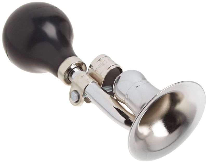 Bocina de vehículo Bell Honker 300 plateada de estilo retro