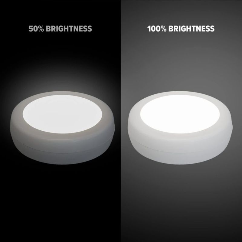 Luz LED tipo disco Westek 3 unidades ajustable blanca con mando a distancia