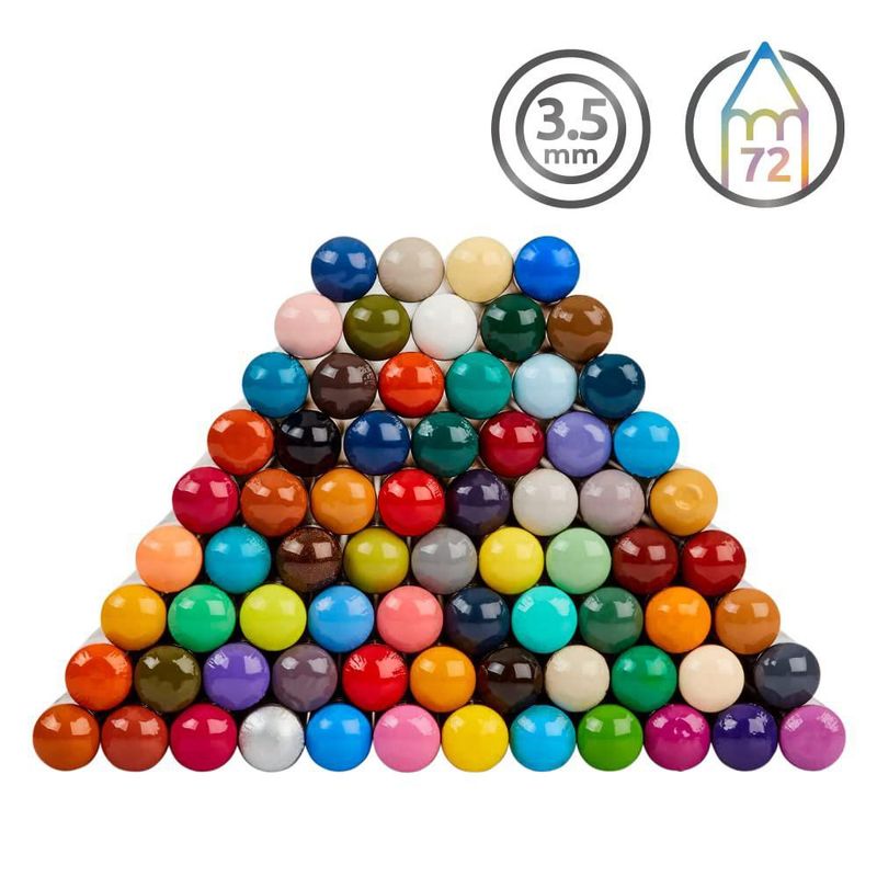 Lápices de colores Derwent 72 unidades 4 mm textura lisa