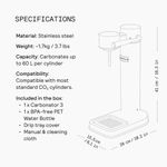 Máquina de agua con gas Aarke Carbonator 3 gris mate 800 ml