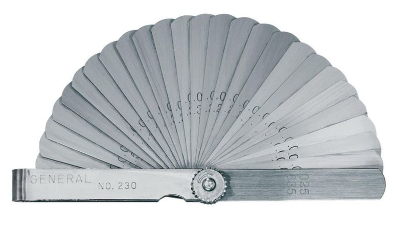 Calibrador de Galgas General Tools 230 26 Hojas Métrico y Pulgadas