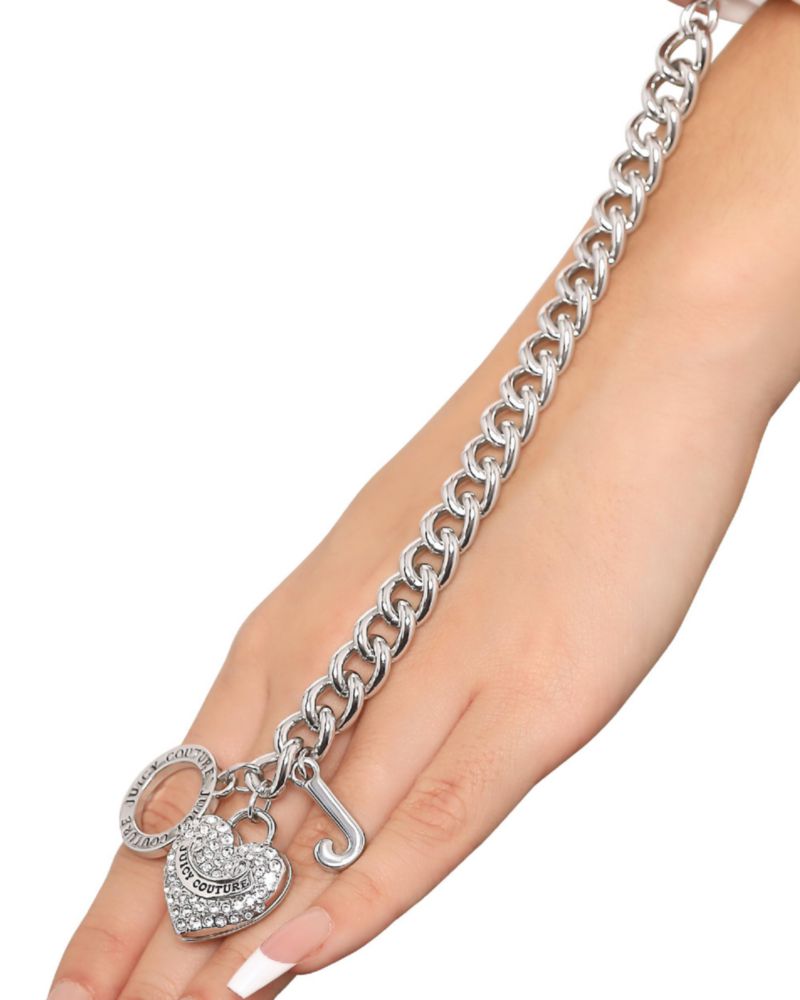 Pulsera Juicy Couture 19 cm Corazón de Cristal Transparente