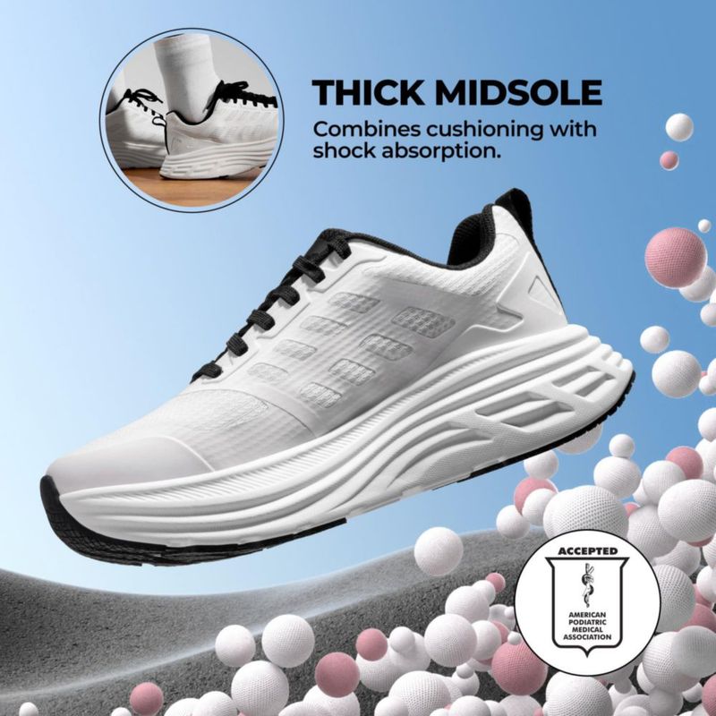 Zapatillas de caminar NORTIV 8 para mujer blanco talla 7W