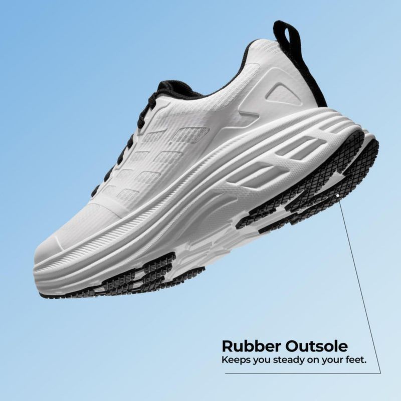 Zapatillas de caminar NORTIV 8 para mujer blanco talla 7W