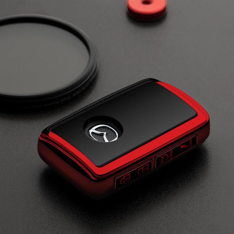 Funda para mando de coche rojo Tengare para Mazda 3/6/CX-5/CX-9
