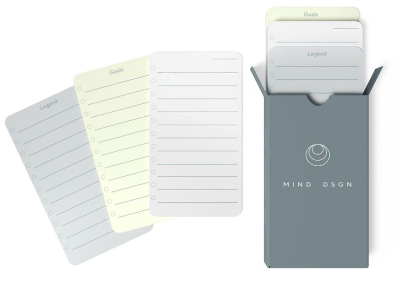 Planificador Mind Design 3x5" Tarjetas de Enfoque para TDAH