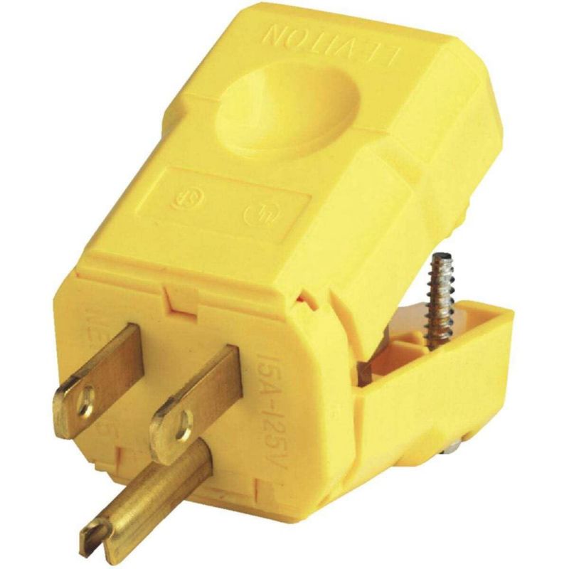 Plug Leviton Python de grado industrial 15 A 125 V hoja recta