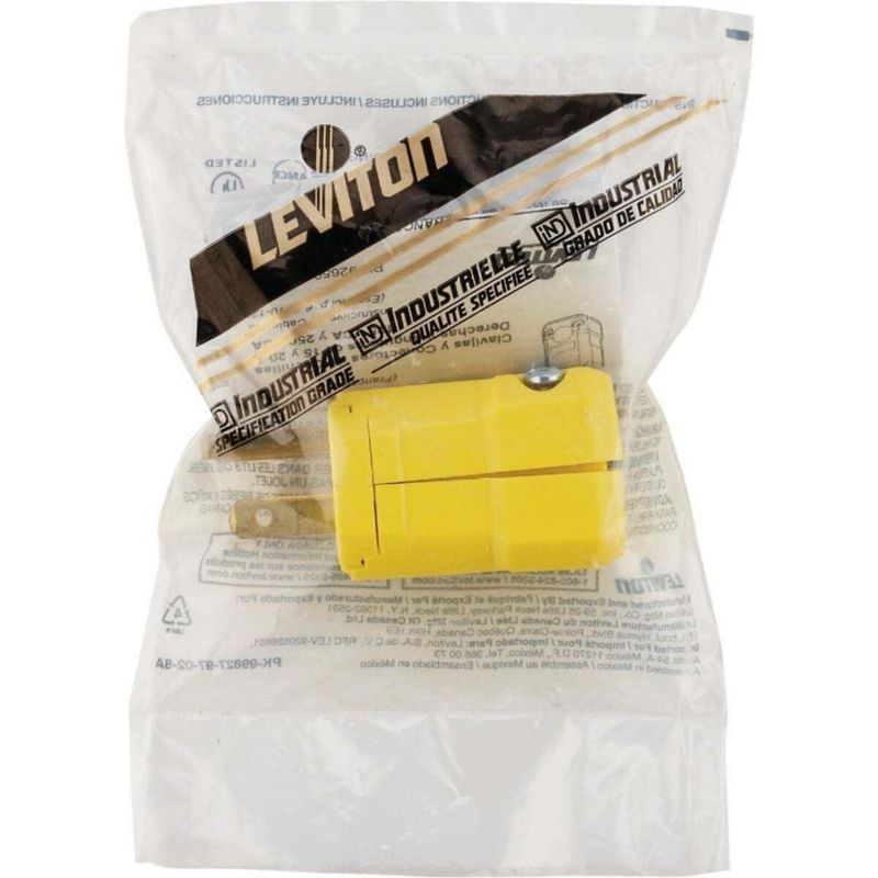 Plug Leviton Python de grado industrial 15 A 125 V hoja recta