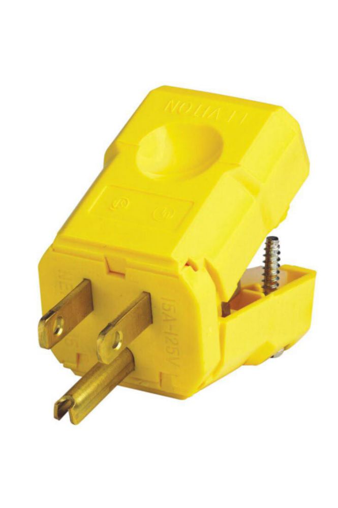 Plug Leviton Python de grado industrial 15 A 125 V hoja recta