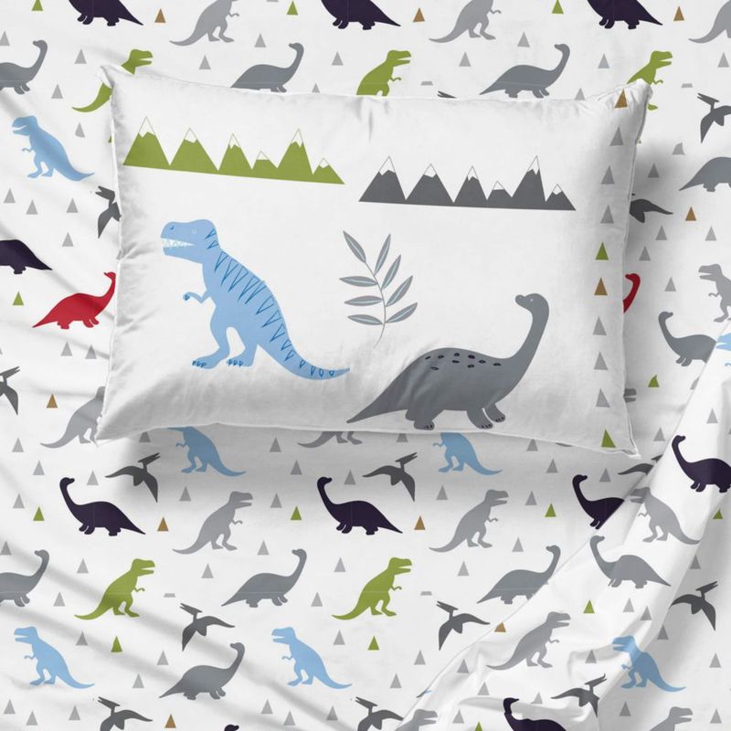 Juego de Edredón Jay Franco Twin 5 piezas Dinosaurio Gris