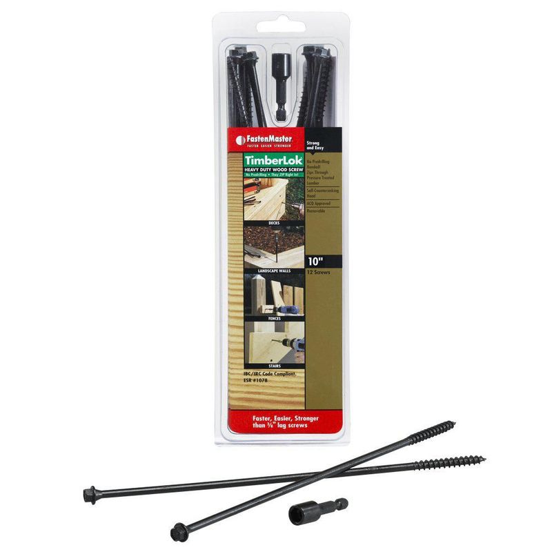 Tornillo FASTENMASTER FMTLOK10-12 TimberLok 25 cm 12 unidades