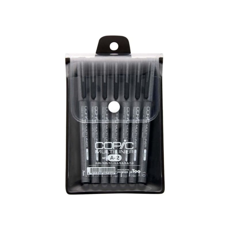 Set de Plumas de Entintado Copic MLA2 A-2 Negro