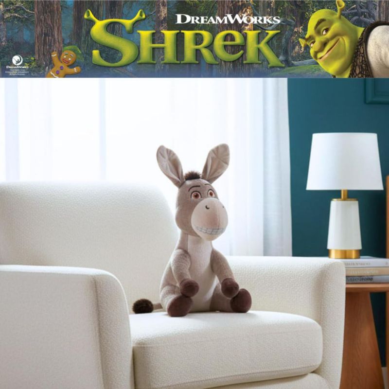 Almohada de peluche Franco Shrek Donkey 43x23x18 cm
