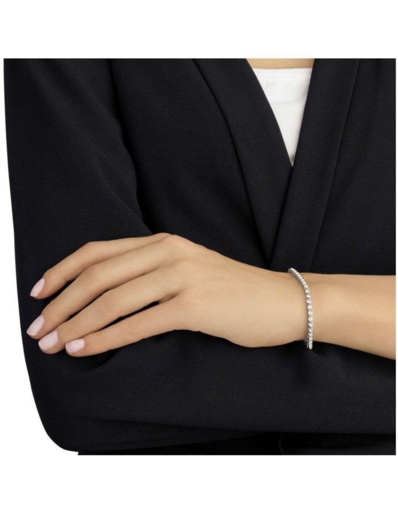 Brazalete Pulsera Swarovski 1808960 Emily Blanco Baño de Rodio