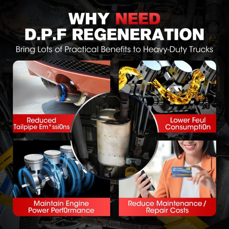 Escáner de camiones LAUNCH CRP129HD – Regeneración DPF y restablecimiento