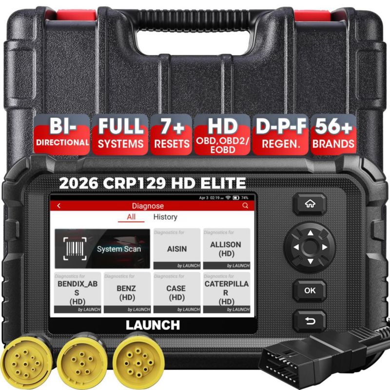 Escáner de camiones LAUNCH CRP129HD – Regeneración DPF y restablecimiento