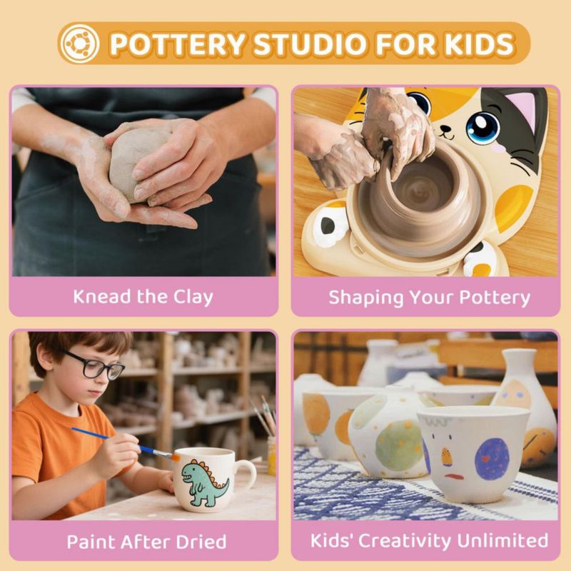 Torno de cerámica Insnug para niños – Kit de arte y manualidades (3 unidades)